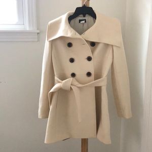 Ivory wool JCrew coat